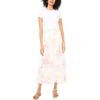 image:imageVince Camuto Womens Floral Pleated Straight Hem Maxi SkirtLemon Cream