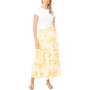 image:imageVince Camuto Womens Floral Pleated Straight Hem Maxi SkirtNew Ivory