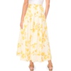 image:imageVince Camuto Womens Floral Pleated Straight Hem Maxi SkirtNew Ivory