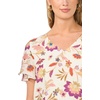 image:imageVince Camuto Womens Floral Print 34 Sleeve Ruffled BlouseNew Ivory