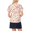 image:imageVince Camuto Womens Floral Print 34 Sleeve Ruffled BlouseNew Ivory