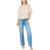 image:imageVince Camuto Womens Floral Print Button Up Short Sleeve TopAntique White
