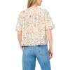 image:imageVince Camuto Womens Floral Print Button Up Short Sleeve TopAntique White