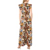 image:imageVince Camuto Womens Floral Print Flutter Sleeve Vneck JumpsuitRich Black