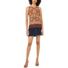 image:imageVince Camuto Womens Floral Print Sleeveless Tank TopRust
