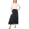 image:imageVince Camuto Womens Floral Print Smocked Waist Maxi SkirtRich Black