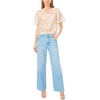 image:imageVince Camuto Womens Floral Print Tie Neck 34 Sleeve BlouseUltra White