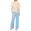 image:imageVince Camuto Womens Floral Print Tie Neck 34 Sleeve BlouseUltra White