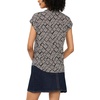 image:imageVince Camuto Womens Floral Print VNeck Front Placket BlouseRich Black
