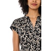 image:imageVince Camuto Womens Floral Print VNeck Front Placket BlouseSmoke Gray