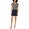 image:imageVince Camuto Womens Floral Print VNeck Front Placket BlouseSmoke Gray