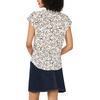 image:imageVince Camuto Womens Floral Print VNeck Front Placket BlouseSoft Cream