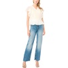 image:imageVince Camuto Womens Flutter Sleeve Lace Front Wrap Peplum TopNew Ivory