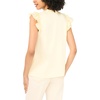 image:imageVince Camuto Womens Flutter Sleeve Tie Split Neck BlousePale Lemon