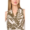 image:imageVince Camuto Womens Front Cross Over Wrap Sleeveless Tank TopBurnt Olive