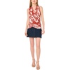 image:imageVince Camuto Womens Front Cross Over Wrap Sleeveless Tank TopRust