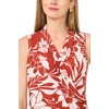 image:imageVince Camuto Womens Front Cross Over Wrap Sleeveless Tank TopRust