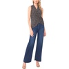 image:imageVince Camuto Womens Front Cross Over Wrap Tank TopRich Black