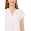 image:imageVince Camuto Womens Front Placket VNeck BlouseUltra White