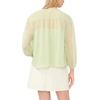 image:imageVince Camuto Womens Half Placket Shirred Yoke BlouseLily Green