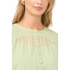 image:imageVince Camuto Womens Half Placket Shirred Yoke BlouseLily Green