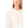 image:imageVince Camuto Womens Lace Button Down Long Sleeve TopUltra White