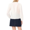image:imageVince Camuto Womens Lace Button Down Long Sleeve TopUltra White