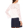 image:imageVince Camuto Womens Lace Crew Neck Flare Sleeve Cropped BlouseNew Ivory