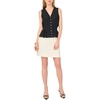 image:imageVince Camuto Womens Lace Trim V Neck Sleeveless TopRich Black