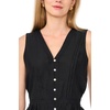 image:imageVince Camuto Womens Lace Trim V Neck Sleeveless TopRich Black