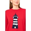 image:imageVince Camuto Womens Lighthouse Motif Crew Neck Long Sleeve SweaterRacing Red