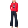 image:imageVince Camuto Womens Lighthouse Motif Crew Neck Long Sleeve SweaterRacing Red