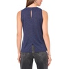 image:imageVince Camuto Womens Metallic Rib Knit Sleeveless Back Keyhole TankVintage Blue