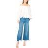 image:imageVince Camuto Womens Off Shoulder Button Front Embroidery BlouseUltra White