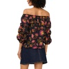 image:imageVince Camuto Womens Off the Shoulder 34 Bubble Sleeve BlouseRich Black