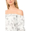 image:imageVince Camuto Womens Off the Shoulder 34 Sleeve BlouseUltra White