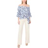 image:imageVince Camuto Womens Off the Shoulder Bubble Sleeve Side Tie BlouseBlue Shadow