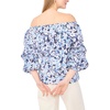 image:imageVince Camuto Womens Off the Shoulder Bubble Sleeve Side Tie BlouseBlue Shadow