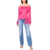 image:imageVince Camuto Womens Off the Shoulder Long Sleeve BlouseBeetroot Pink
