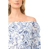 image:imageVince Camuto Womens Off the Shoulder Paisley Bubble Sleeve BlouseFrosting Blue