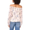 image:imageVince Camuto Womens Paisley Off the Shoulder Long Sleeve Tie Waist Blouse138 Vanilla Ice