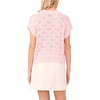 image:imageVince Camuto Womens Pointelle Crew Neck Short Sleeve SweaterPink Lilac