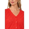 image:imageVince Camuto Womens Pointelle Short Sleeve CardiganLobster Red