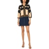 image:imageVince Camuto Womens Printed Collared Button Down 34 Sleeve BlouseRich Black