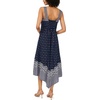 image:imageVince Camuto Womens Printed Hanky Hem Tank Midi DressClassic Navy
