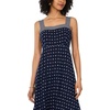 image:imageVince Camuto Womens Printed Hanky Hem Tank Midi DressClassic Navy