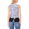 image:imageVince Camuto Womens Printed Sleeveless Back Key Hole TankRich Black