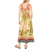 image:imageVince Camuto Womens Printed Square Neck Smocked Back Maxi DressSage