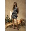 image:imageVince Camuto Womens Printed a Line Mini SkirtRich Black