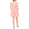 image:imageVince Camuto Womens Puff Sleeve Notch Neck Tie Waist Mini DressSummer Rose